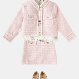 Tutu De Monde Aubazine Beaded Tweed Skirt Set